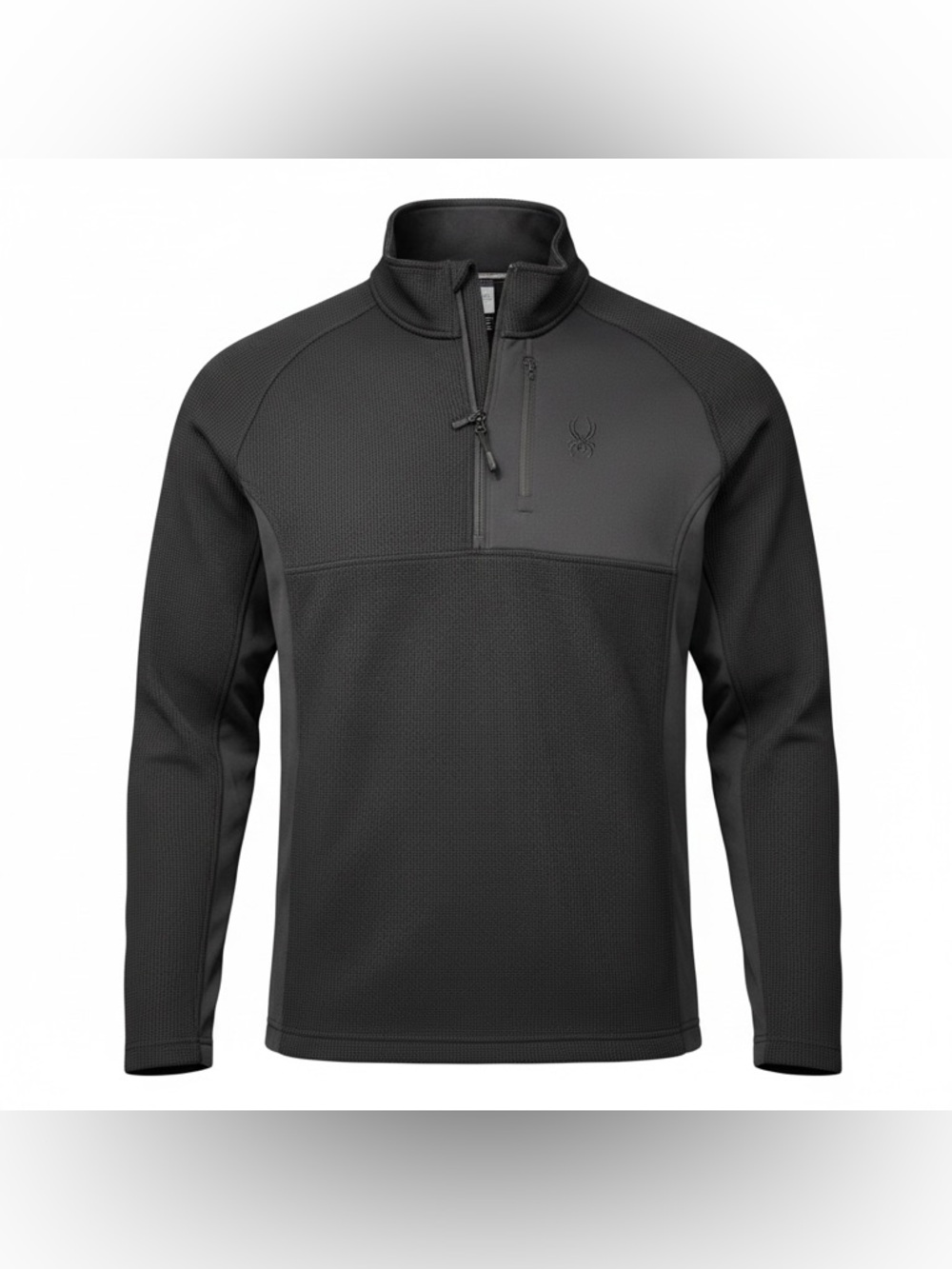 Spyder Men's Black Quarter-Zip Performance Pullover Large NWT